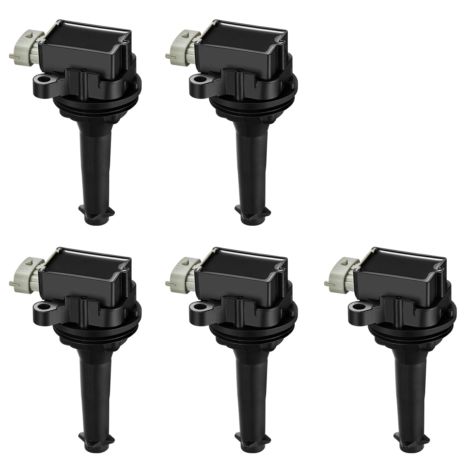 BDFHYK Ignition Coil Pack UF517 Set of 5 Compatible with Volvo C30 C70 S40 S60 V50 V60 V70 XC60 XC70 S60 Cross Country V60 Cross Country 2.4L 2.5L L5 Replacement for 30713417 307134170 8677837