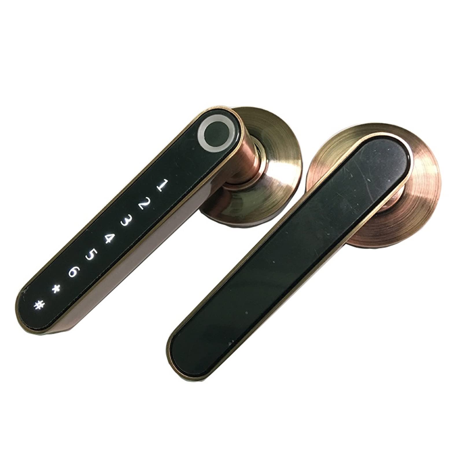VChics Serratura intelligente per porte, Smart Biometric Fingerprint Door Lock Code Telefono App Bluetooth One Time Codice Dynamic Dinamico Sblocca Log della porta in legno(Kit1)