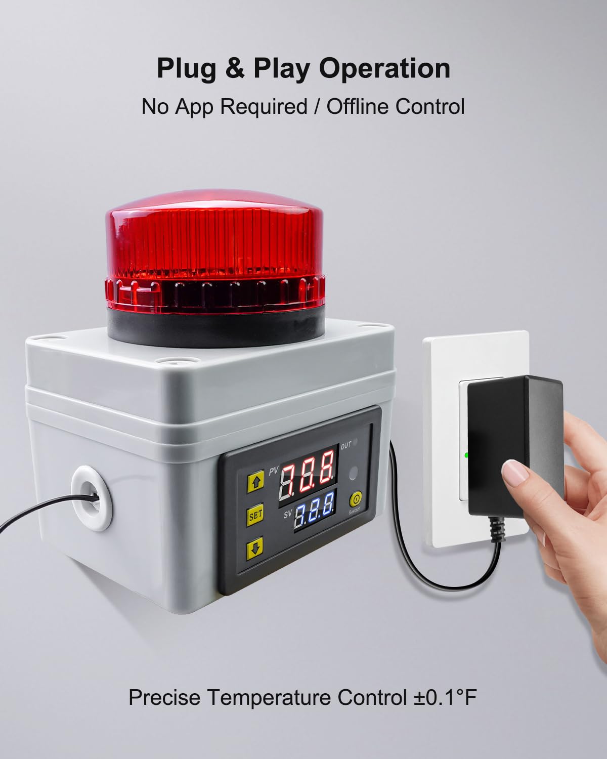 Monitor digital de alarma de temperatura de 12 V con control remoto, alerta de temperatura alta/baja de 120 dB, sonda de sensor impermeable, termómetro de temperatura de -50 ℃-110 ℃ para refrigerador