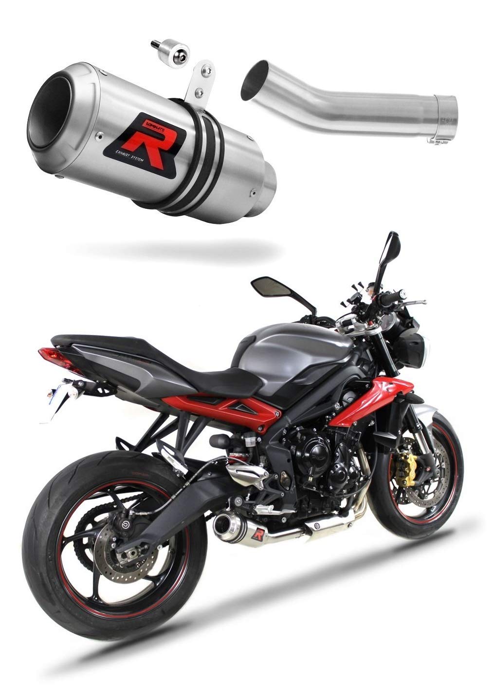 DOMINATOR Silenciador Escape GP compatible con STREET TRIPLE 675 2013-2016
