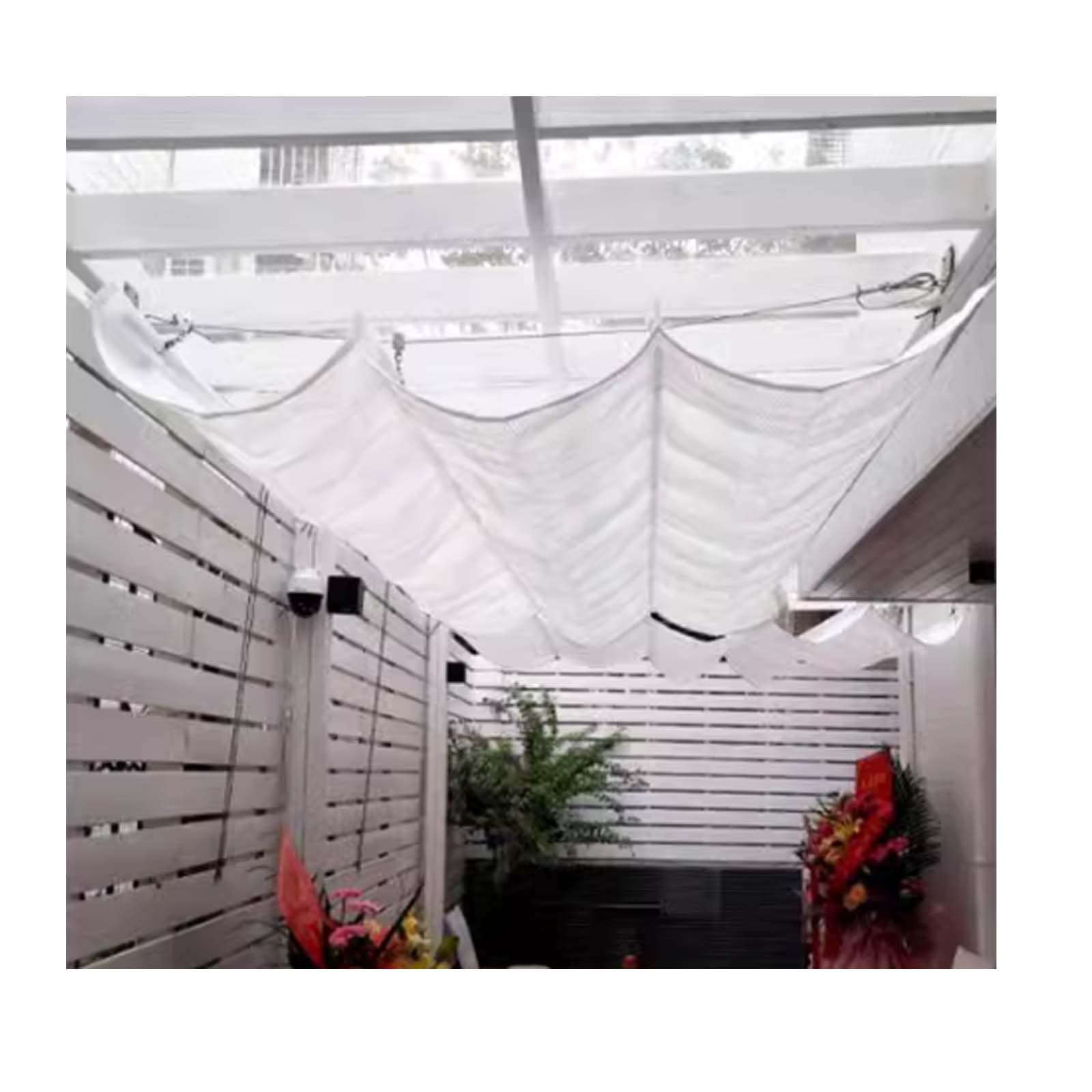 Auvent de pergola rétractable 2x4m voile d'ombrage réglable pour terrasse