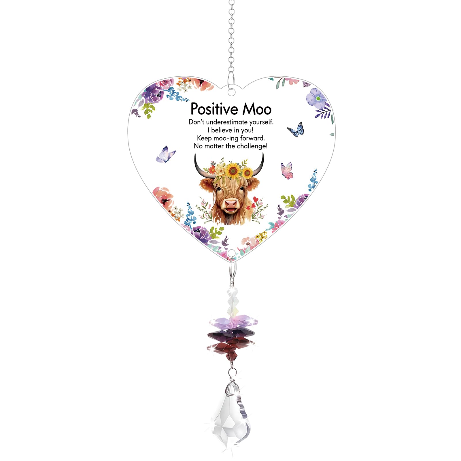 Highland Cow Gifts for Women, Crystal Suncatcher, Scottish Gifts, Ornaments Window Hanging, Highland Cow Gift Idea for Cows Loversr Christmas Birthday Mother's Day Valentine's Day Presents โ image 1