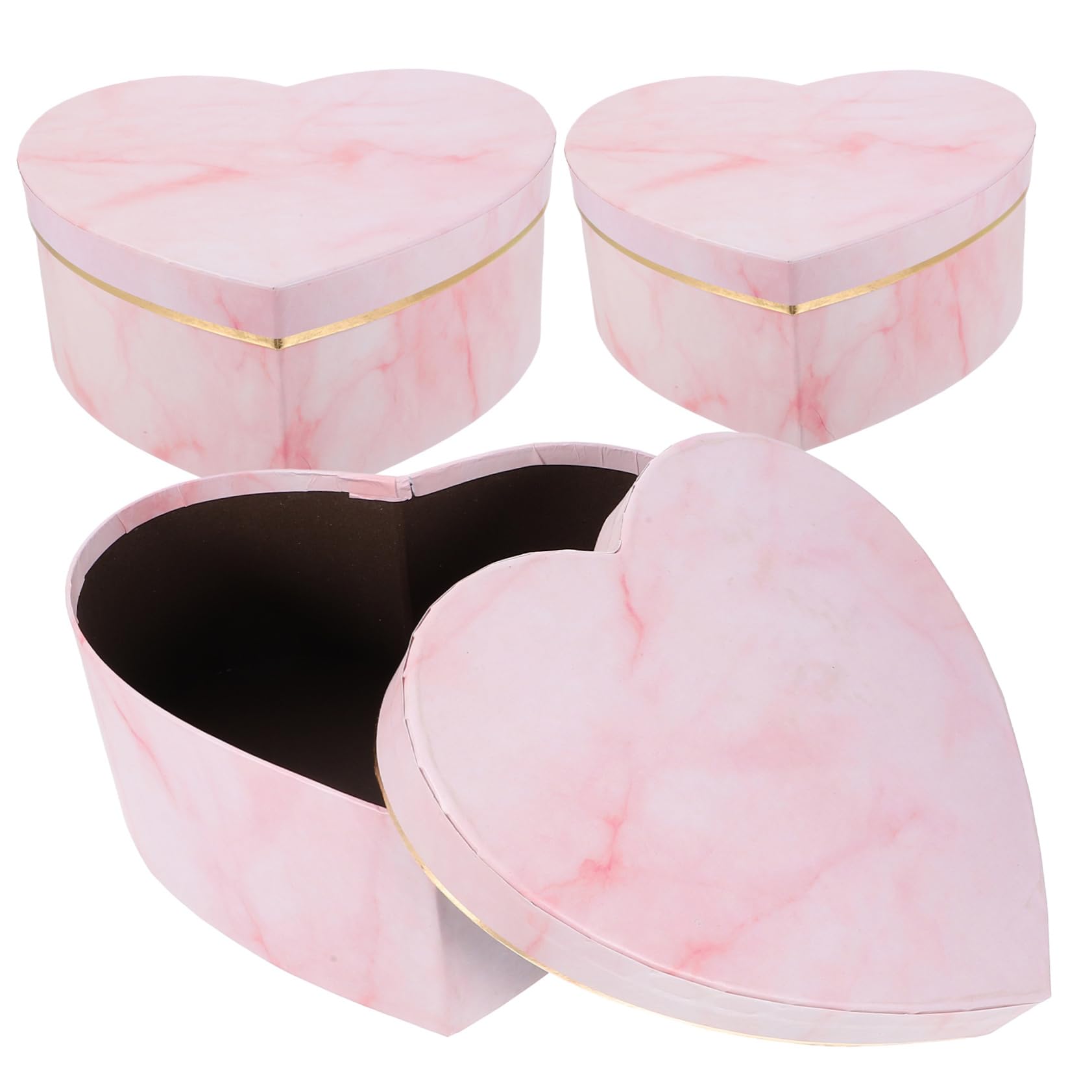 Amazon.co.jp: Yardenfun 3個入り 箱 ハート型のボックス ハート型の