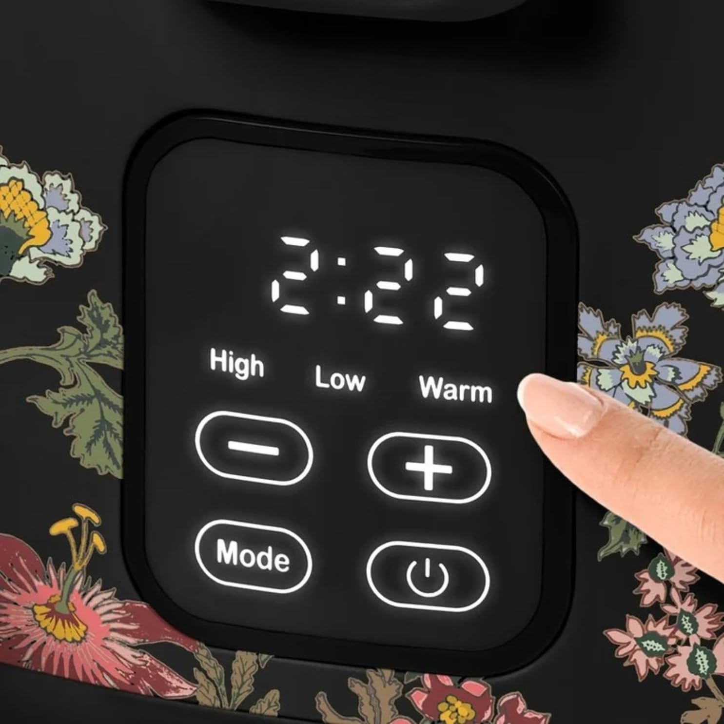 Slow Cooker 4-Quart Programmable Digital Slow Cooker with Touch-Activated Display, Dishwasher-Safe Crock Pot, Digital Timer, Compact Size