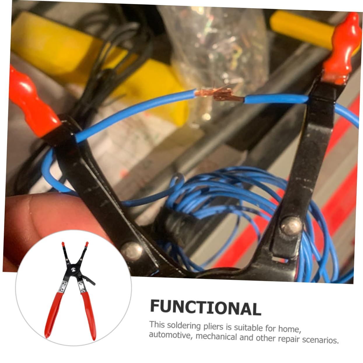 TOBBOMEY Welding Tools Metal Soldering Plier Auto Maintenance Repairing Tool Wire Welding Clamp