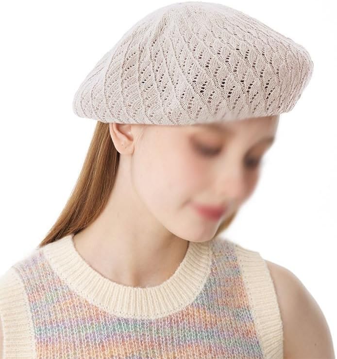 Retro Wool Knitted Breathable Beret Country Hollowed Out Casual Painter's Hat