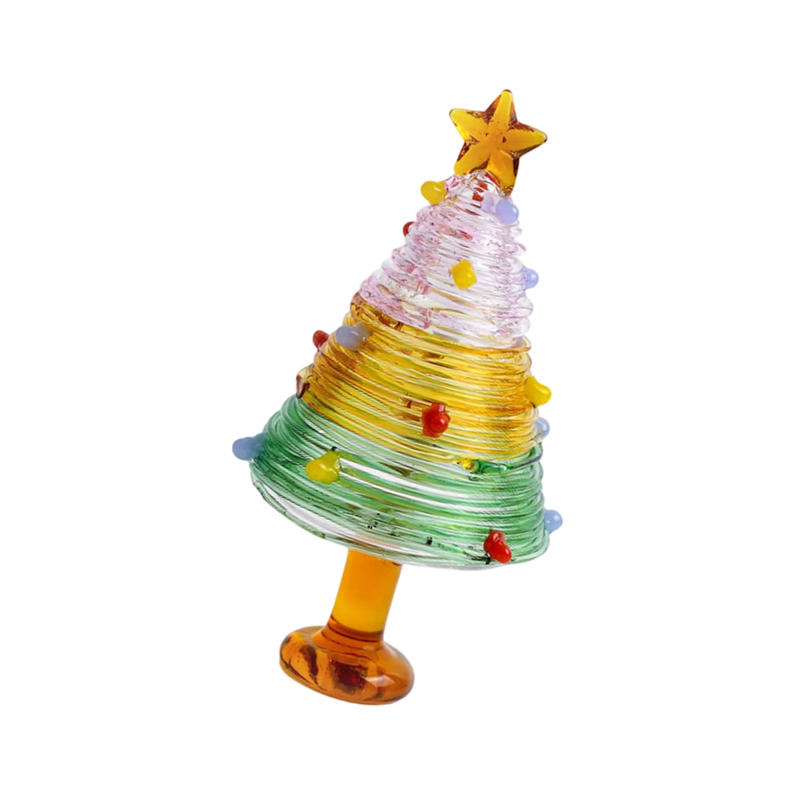Shurhome C Star Pattern Hristmas Trees Decoration Ornament For Tabletop Shelf Window Display Glass Hristmas Decoration