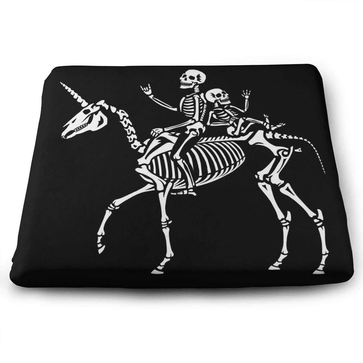 Couple of Skeletons Riding A Unicorn Seat Cushion Memory Foam Dining Chair Pads Stool Butt Seat Pillow Cushions for Pressure Pain Relief Offices Wheelchairs Kitchens Cars