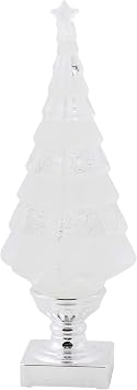 Christmas Tree with Star Clear LED Glitter 5 x 14 Inch Decorative Figurine
