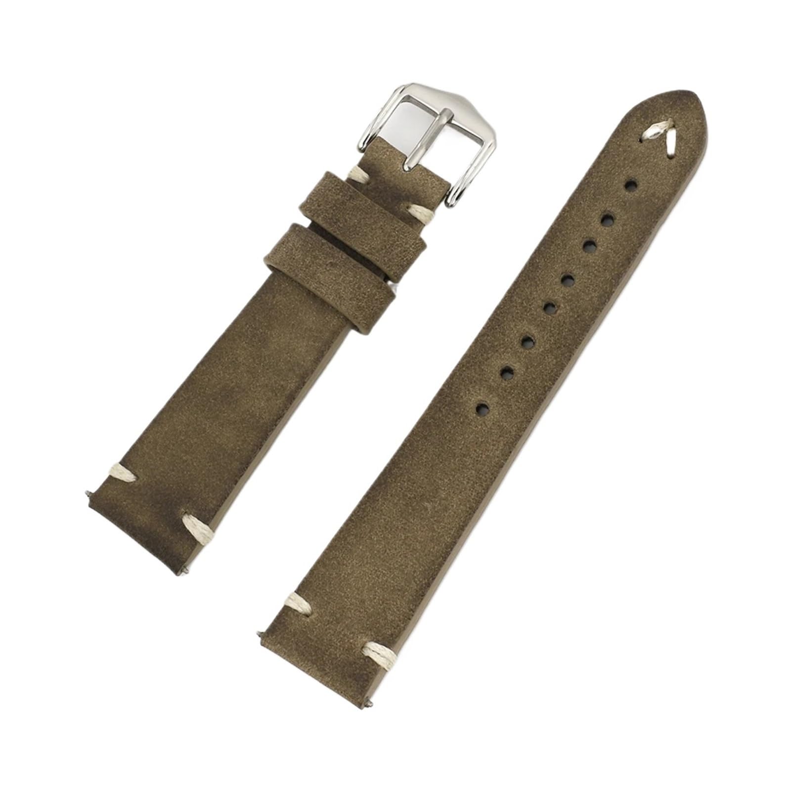 Vintage Cowhide Watch Band 20mm 22mm 24mm Handmade Stitching Soft Leather Strap Smartwatch Wristband