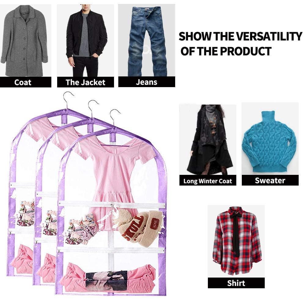 Sanseenia Lot De 2 Sacs à Vêtements Transparents De 99,1 Cm