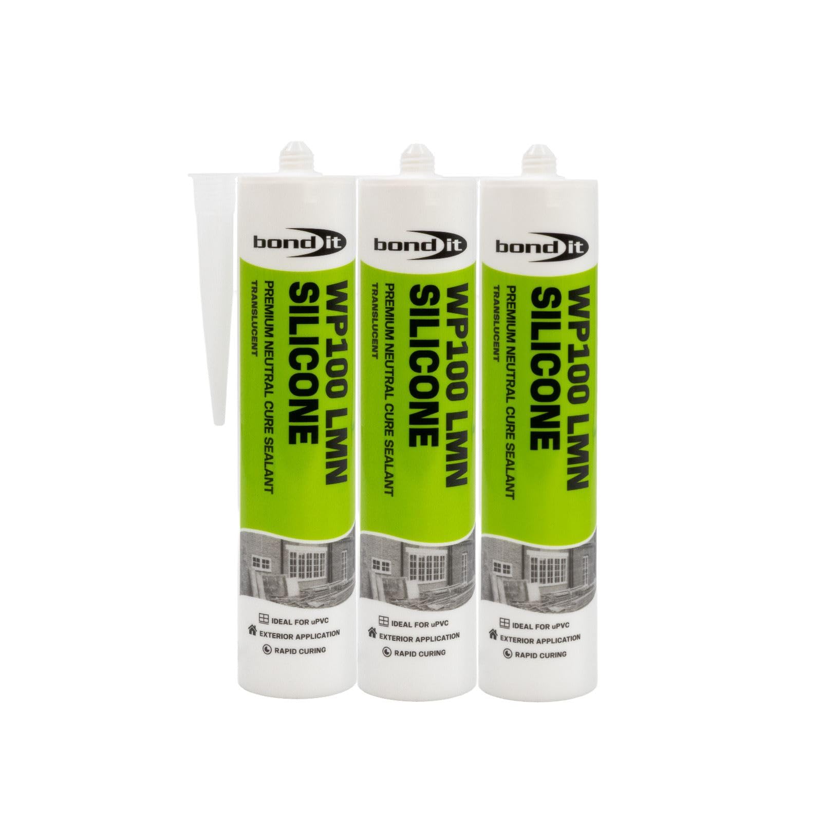 Bond-It WP100 Neutral Silicone Sealant (3 Pack) - Translucent — image 1