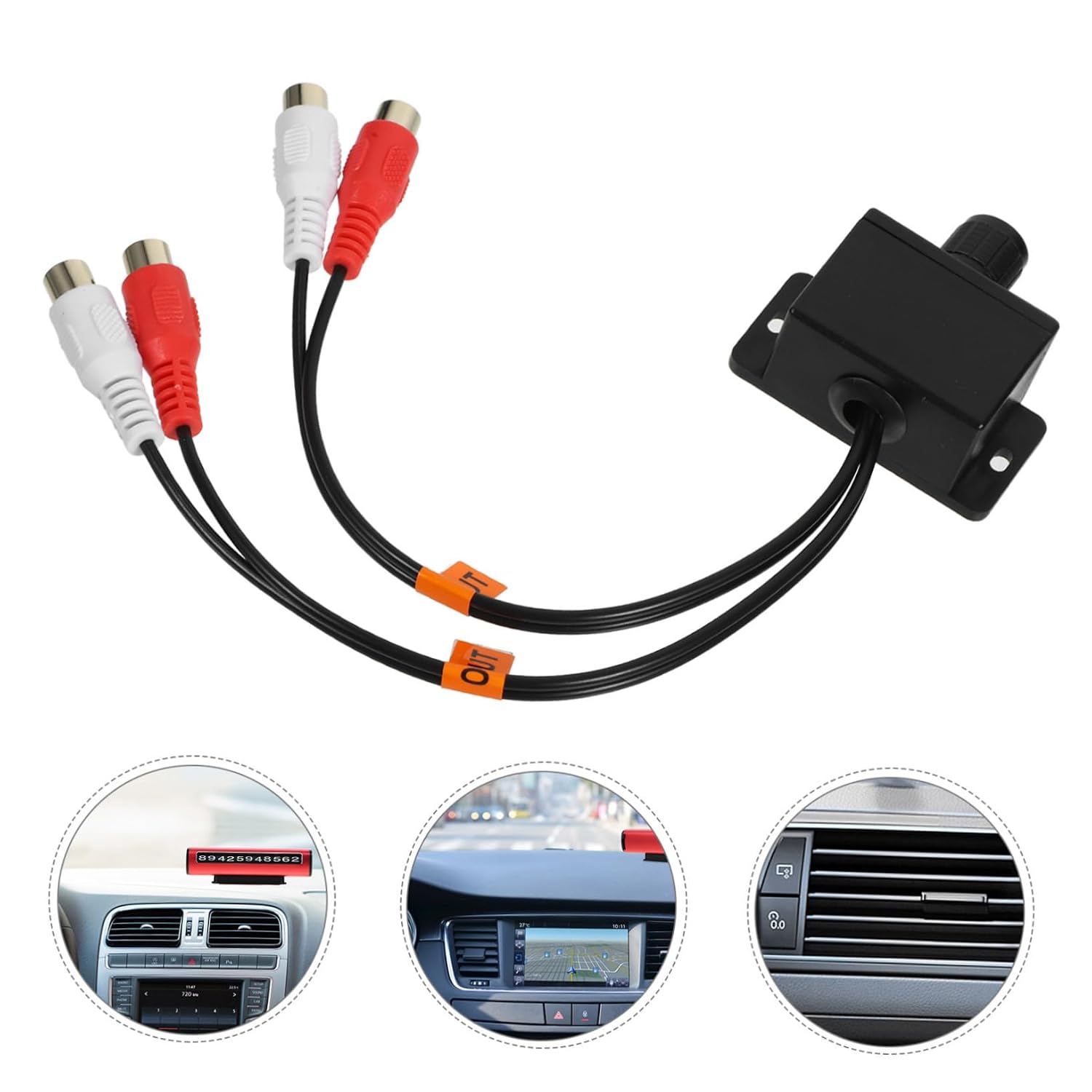 Car Amplifier Bass Knob Controller Volume Regulator for Enhanced Audio Clarity Durable and Construction Easy Installation for Car Owners
