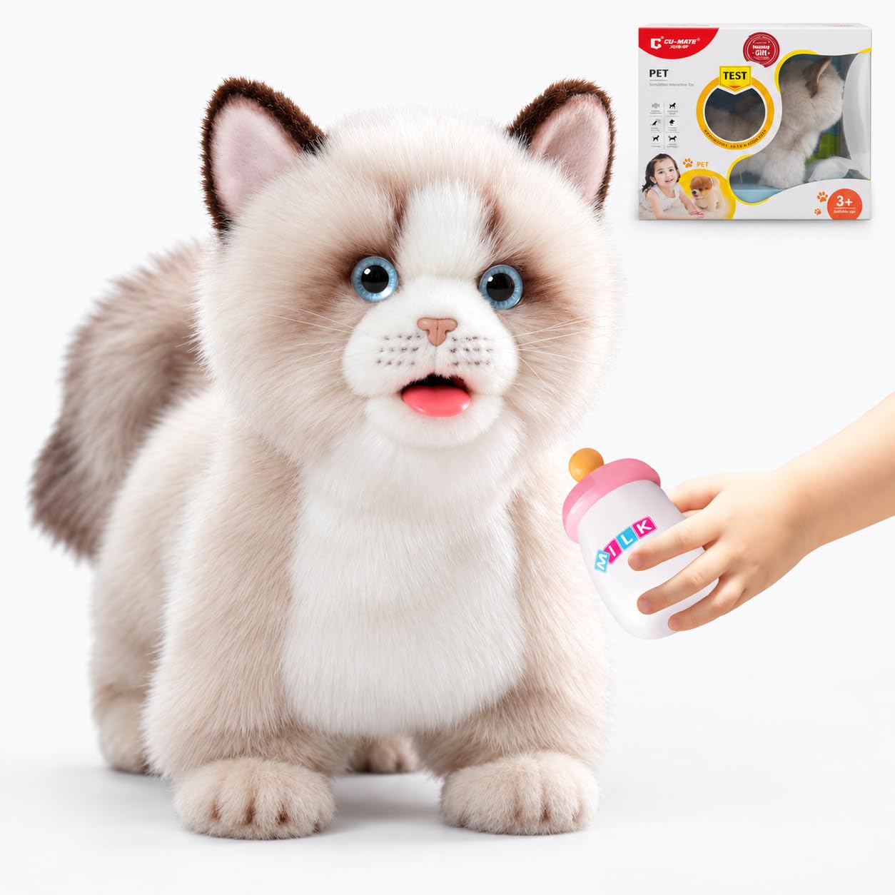 Amazon.co.jp: CU-MATE 12インチ 電動ぬいぐるみ ラグドール 猫の