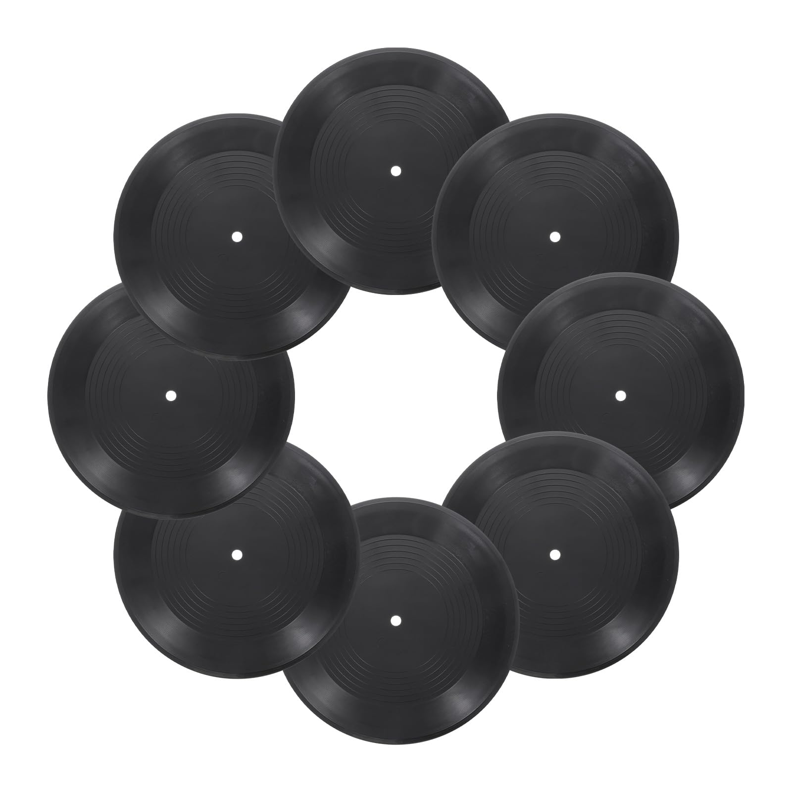uxcell 8 dischi in vinile vuoti, 25,4 cm, decorazione vintage, in PVC, tinta unita, dischi in vinile sintetici, stile retrò, per casa, studio, stanza, parete estetica