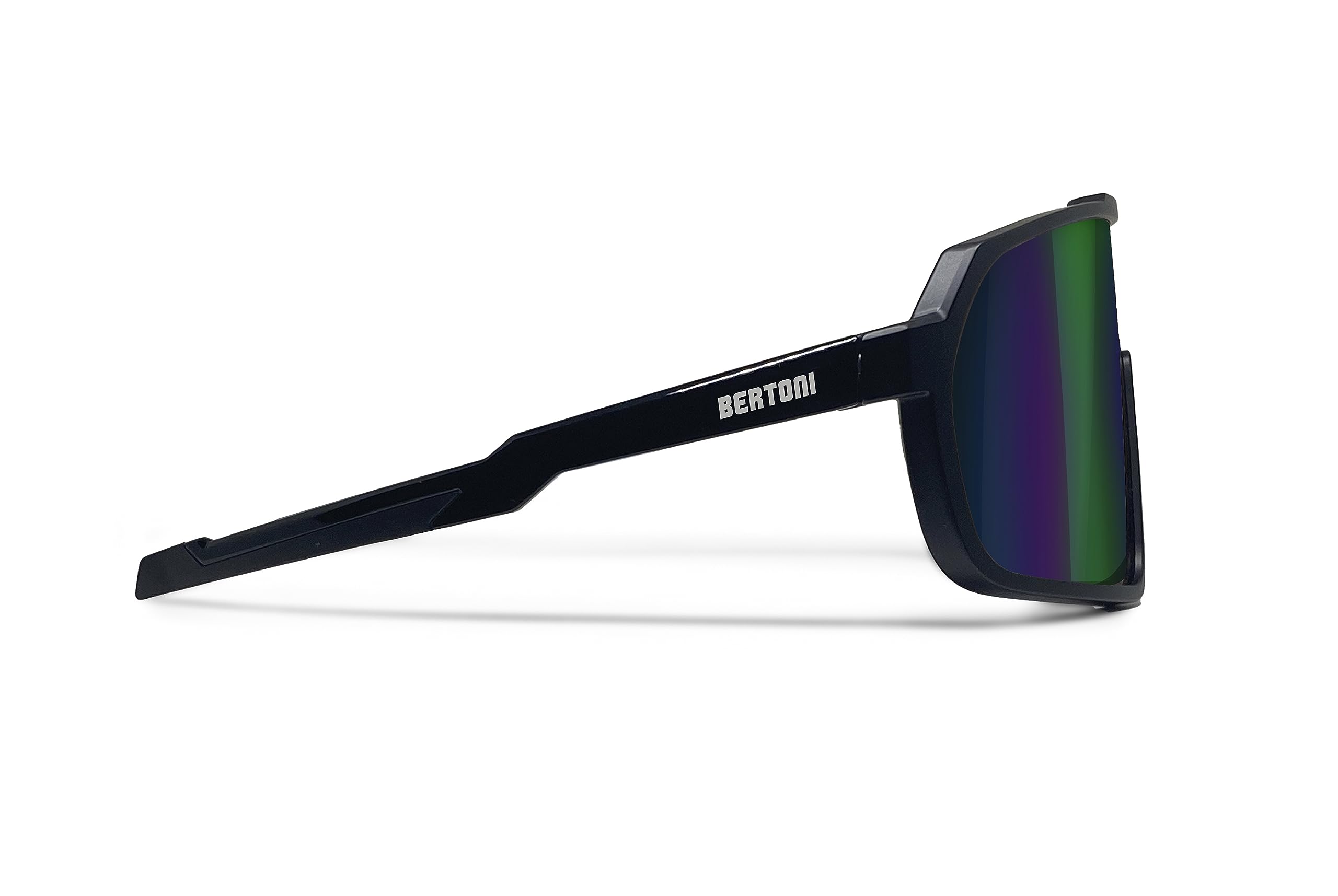 Bertoni Occhiali Sportivi Ciclismo MTB Running per Uomo Donna Lente Ampia Antifog mod. GEMINI