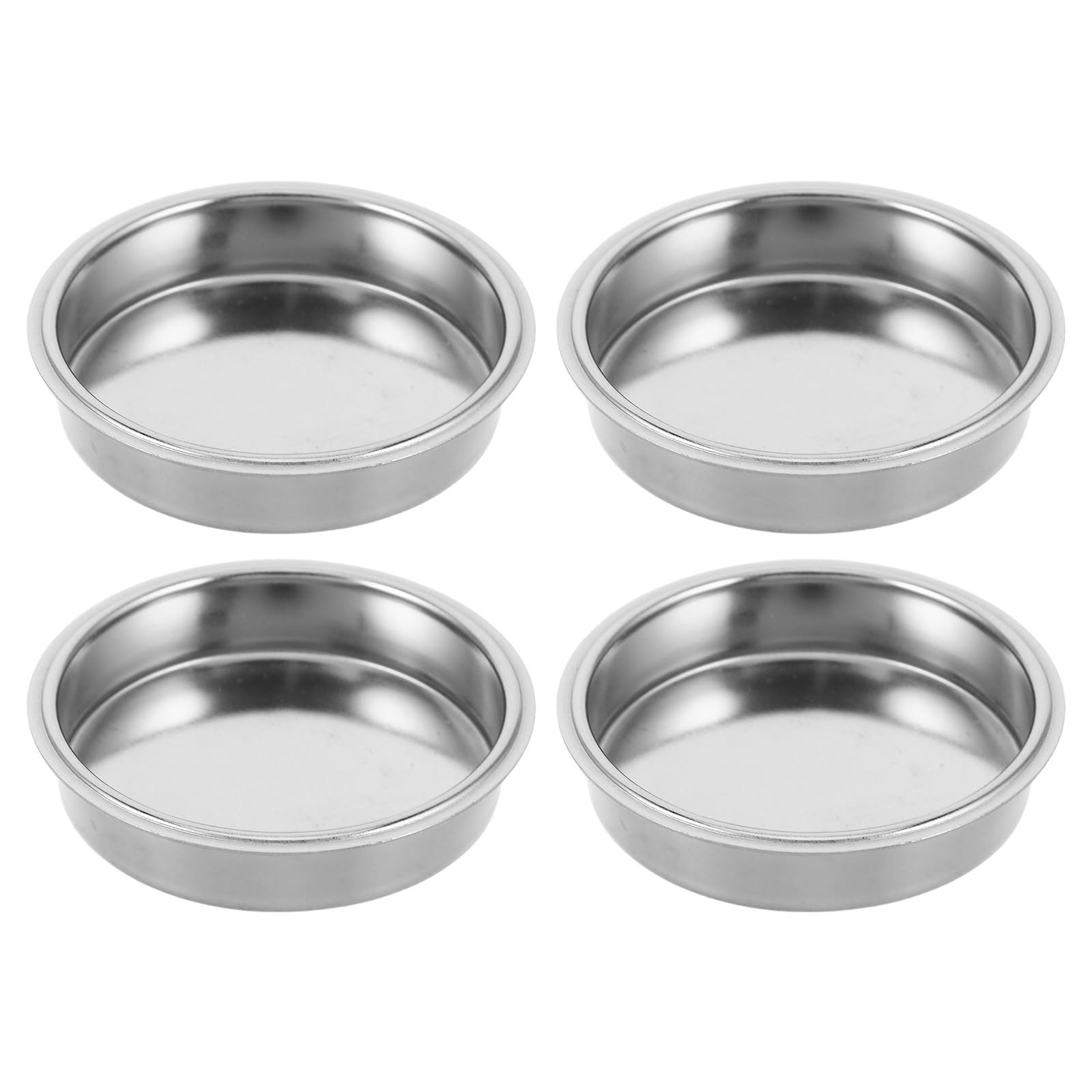 Portafiltros ciegos de 51mm en acero inoxidable para máquinas de café, 4 uds.