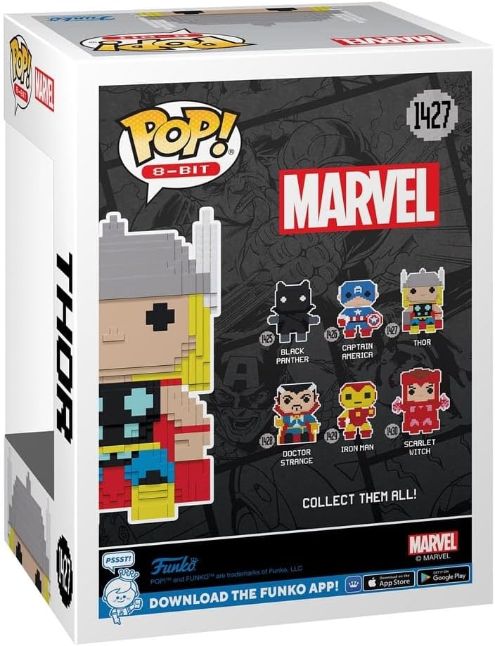 Funko Pop! Marvel: 8-Bit - Thor - Marvel Comics - Collectible Vinyl Figure - Gift Idea - Official Merchandise - Toys for Children and Adults - Comic Books Fans