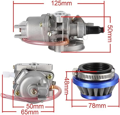 Miniatura 6 de Carburador de coche para 47cc 49cc para mini moto para ATV para Quad para suciedad para carburador de carbohidratos filtro de aire