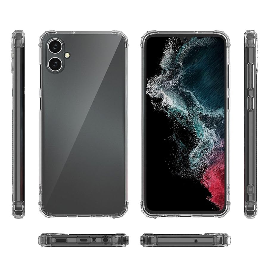Image of for Samsung A05 Case,Samsung A05 Phone Case Clear Transparent Reinforced Corners TPU Shock-Absorption Flexible Cell Phone Cover for Samsung A05 - Transparent
