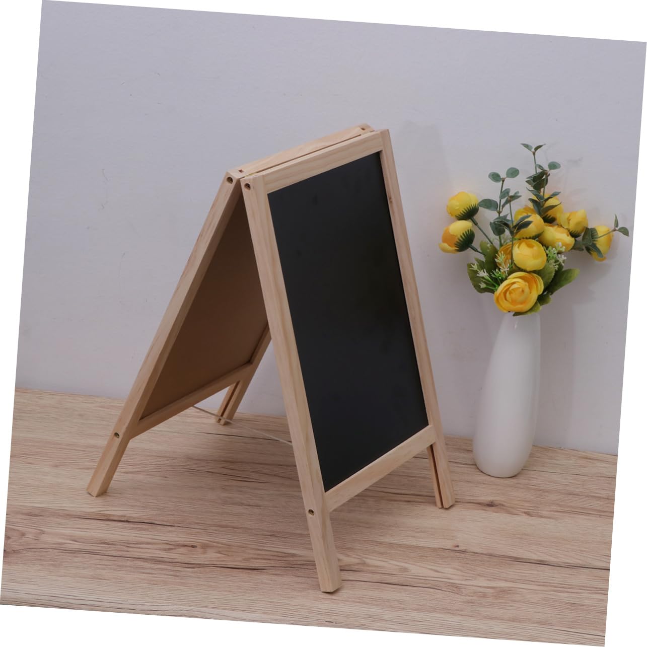 Lavagna Nera Mini su Cavalletto in Legno 25x40 Cm Doppia