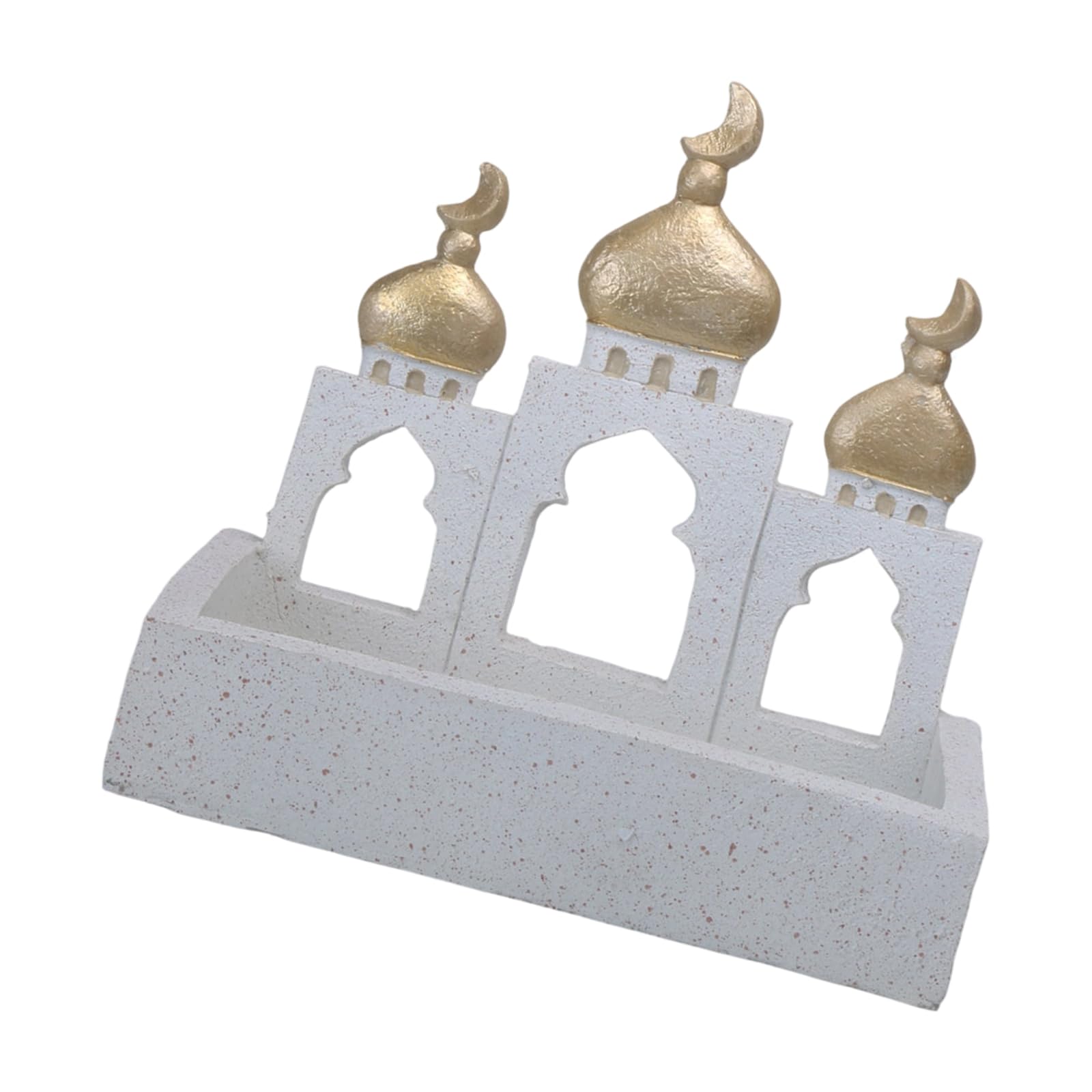 sodeber White Decorative Mosque Tower Islamics Eid Mubaraks Decors Table Ornament Ramadans Home Decorations Storage Box Islamics Mubaraks Decors