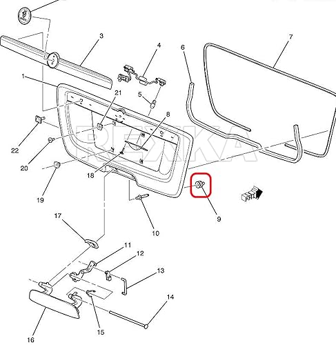 Miniatura 5 de Rexka 30 piezas de clip de retención de panel de moldura de puerta 11519032 para camionetas GM Chevy Buick GMC Hummer nailon negro