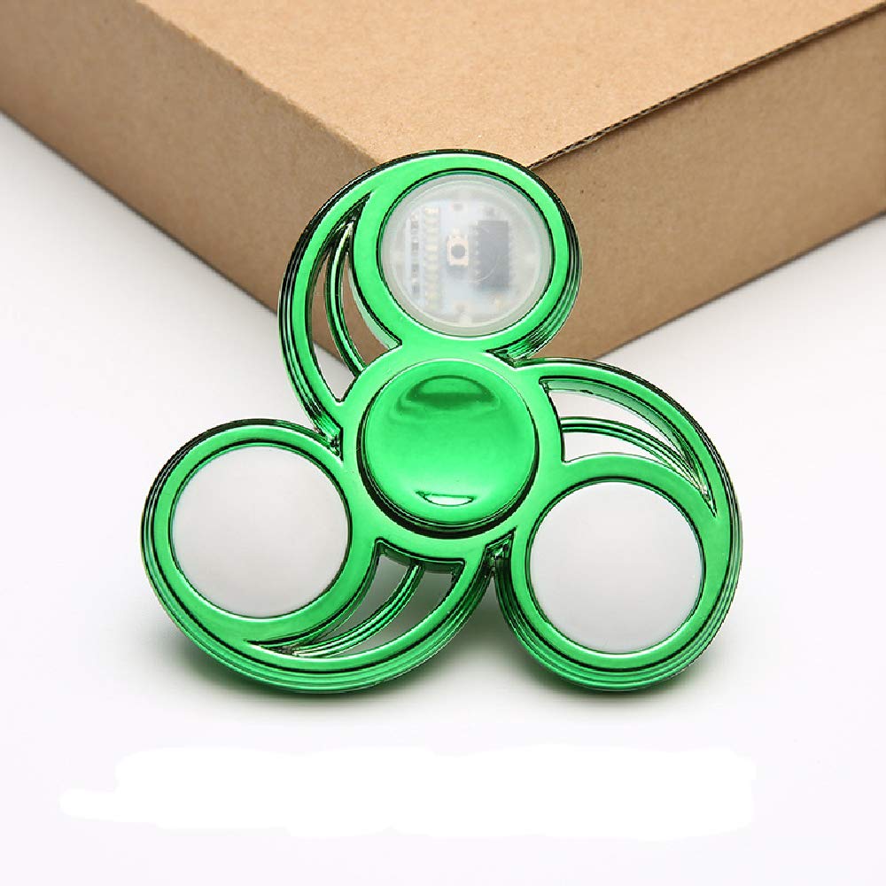 Tritow Cool Fidget Spinner LED Light Fidget Hand Spinner Top Alloy Metal EDC Figet Spiner Finger Hand Stress Relief Ultra Fast Toys Gifts Kids Childen Adult