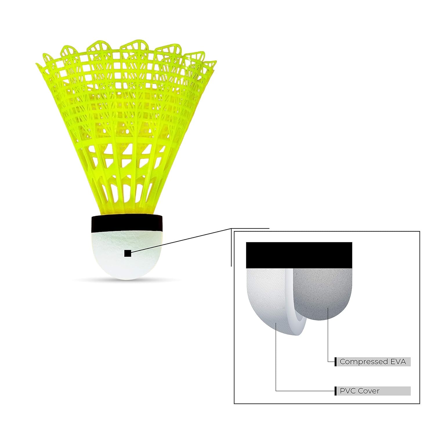 Badminton Shuttlecock – Durable Nylon Shuttlecock for Training and Recreational Play, Lightweight Plastic Badminton Shuttlecock Suitable for Indoor and Outdoor Use-picture-43