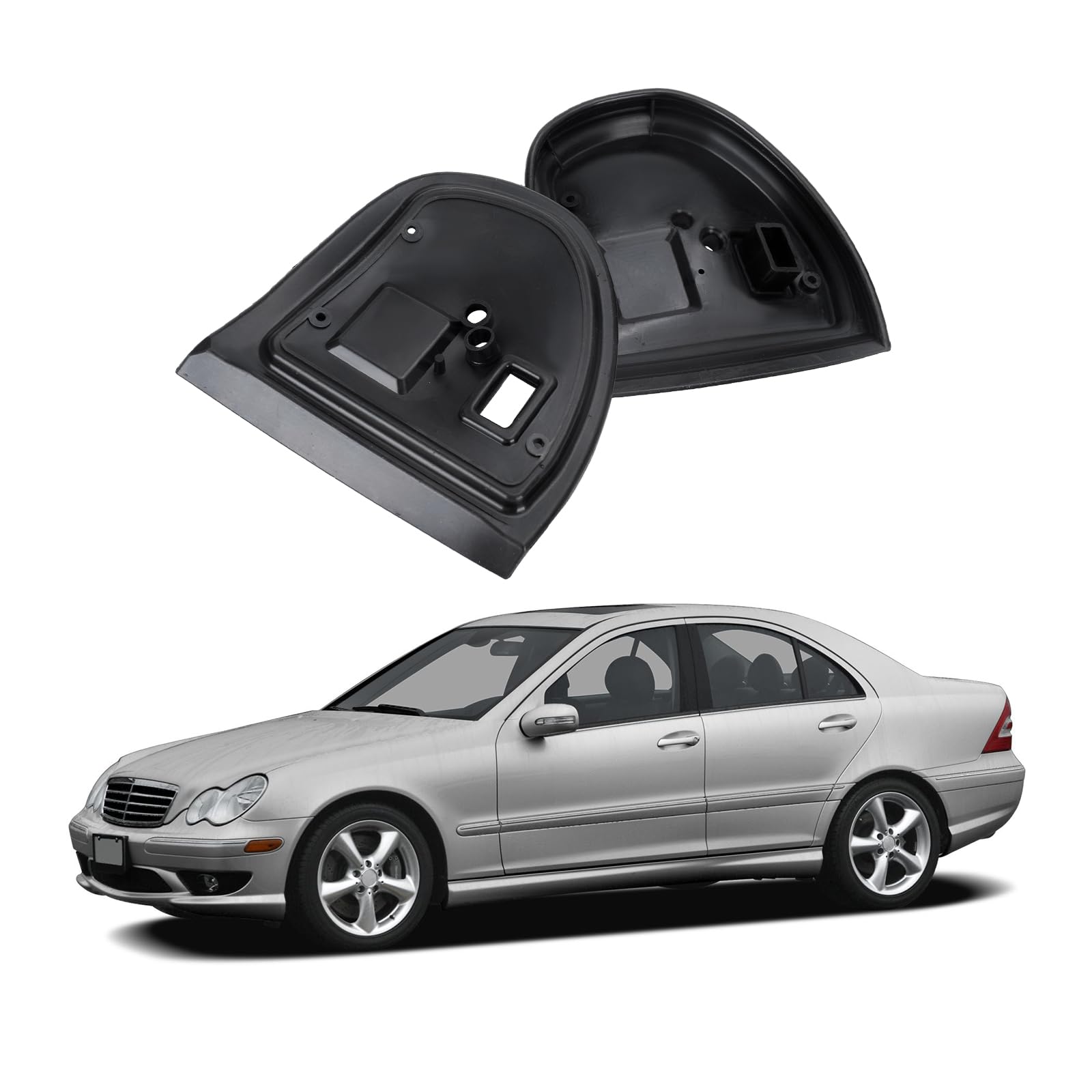 1 Par de Juntas de Goma Para Espejo, Reemplazo del Lado Derecho Izquierdo Compatible con Mercedes-Benz C Class W203 S203 E Class W211 S211 - A413133420 A413131418