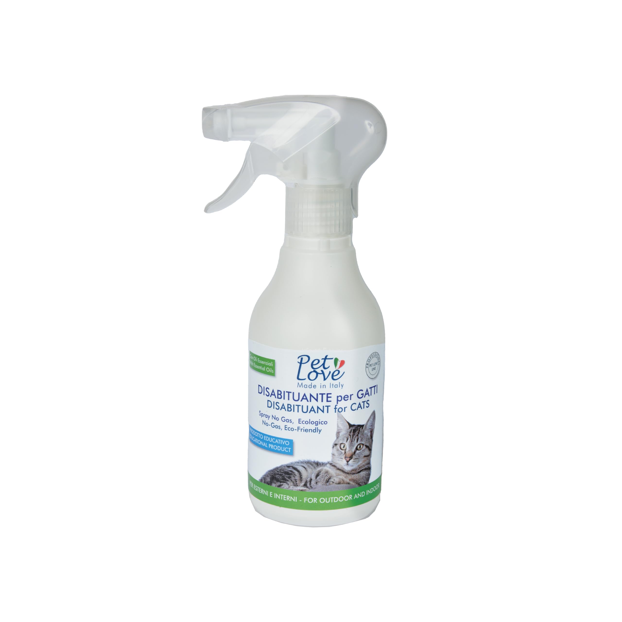 PET LOVE Spray Disabituante Repellente per Gatti - Anti Urina per Interni ed Esterni - Barriera Olfattiva - 350 ml