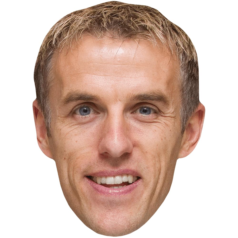 Phil Neville (Smile) Celebrity Mask, Flat Card Face, Fancy Dress Mask