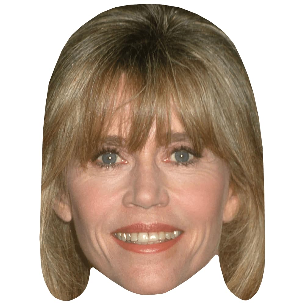Celebrity Cutouts Lifelike Jane Fonda (Young) Celebrity Mask, Flat Card Face, Fancy Dress Mask