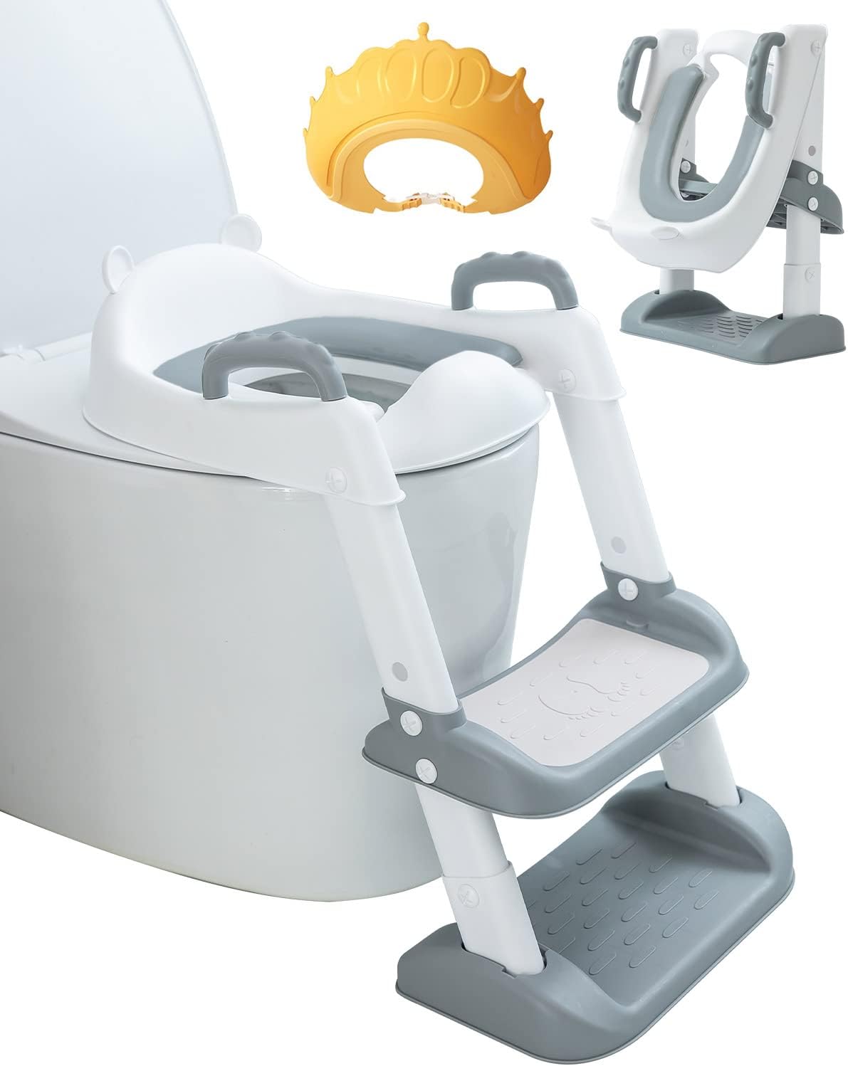 Trongle Upgraded Potty Training Toilet Seat with Ladder for Toddler