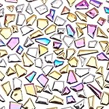 Amplio uso: perfecto para decorar paredes, hacer piedras de hormigón, placas hechas a mano, marcos de fotos y más proyectos de mosaico. Ya sea que seas nuevo en el mundo del mosaico o aficionado o un profesional, nuestros azulejos de mosaico teñidos serían una buena variación y selección para ti.