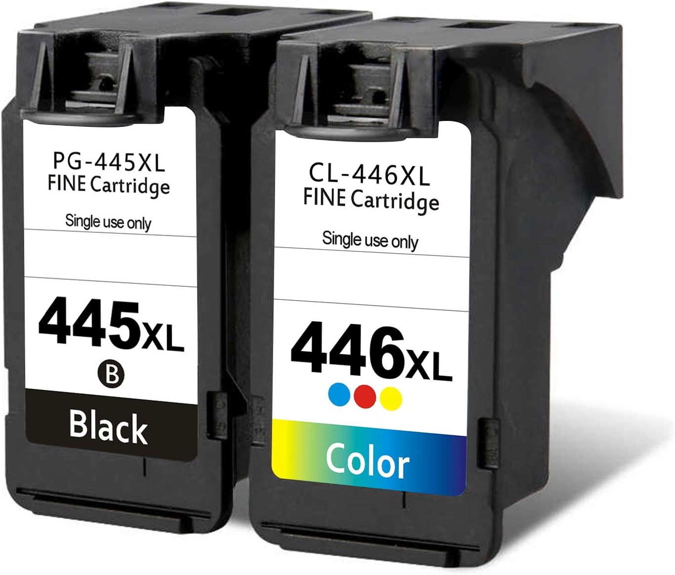 Remanufactured Ink Cartridge for Canon PG 445 CL 446 XL 445 446 for Canon Pixma IP2840 MG2440 MG2540 MG2940 MX494 TS204 TS304 TS3140 TR4540 Printer 1 Black 1 Color