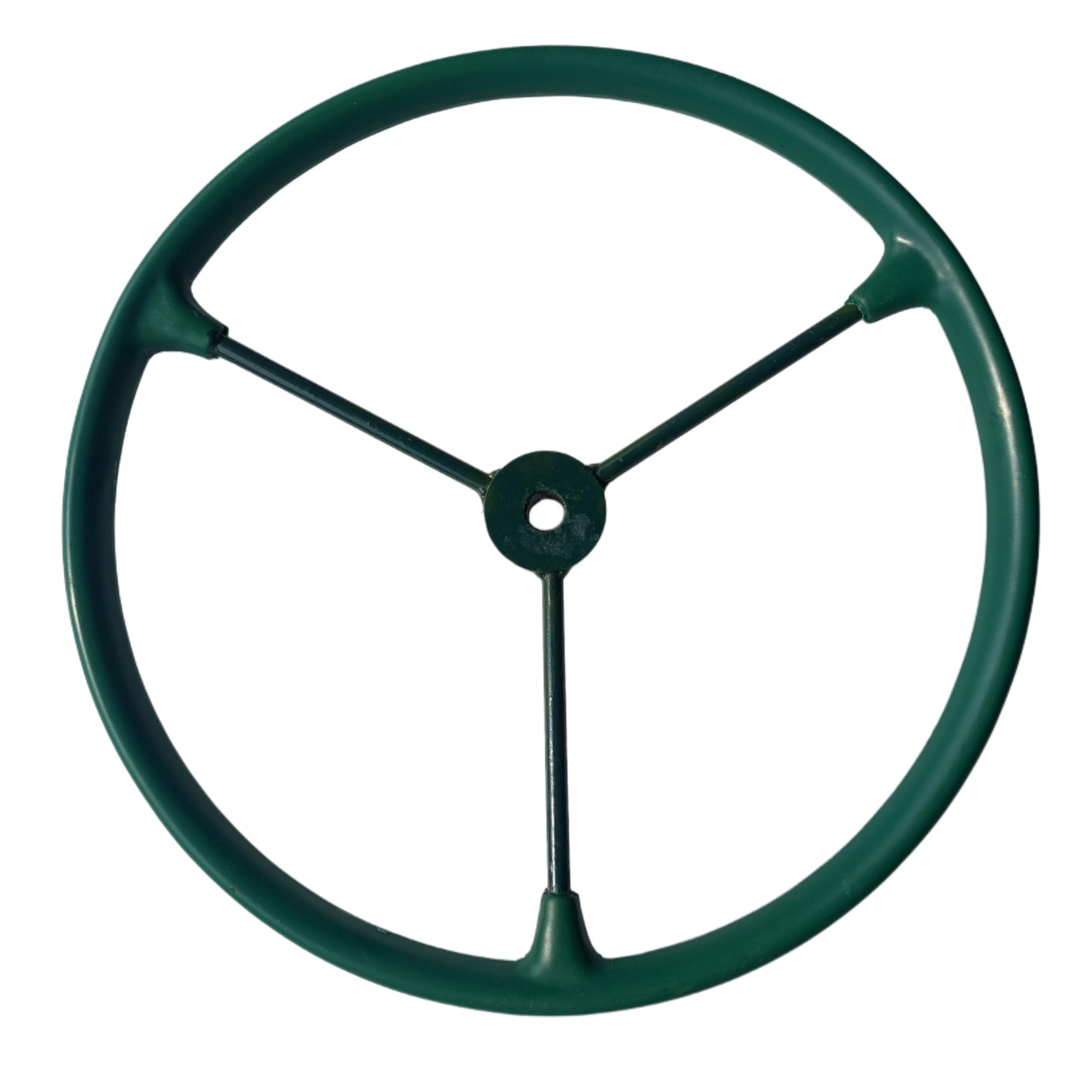 Vintage Style Steering Wheel, 3-Spoke Design, Forest Green, Metal Construction-image-11