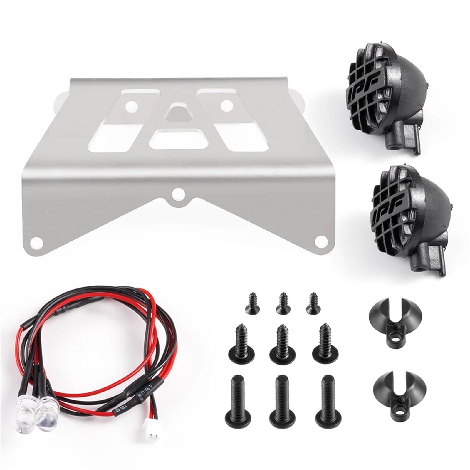 Rc ModèLes DéTachéEs Pour Tamiya Pour Lunch Box 57409 1/12 Métal Pare-chocs Avant Et Phares Voiture Télécommandée Accessoires D'amélioration