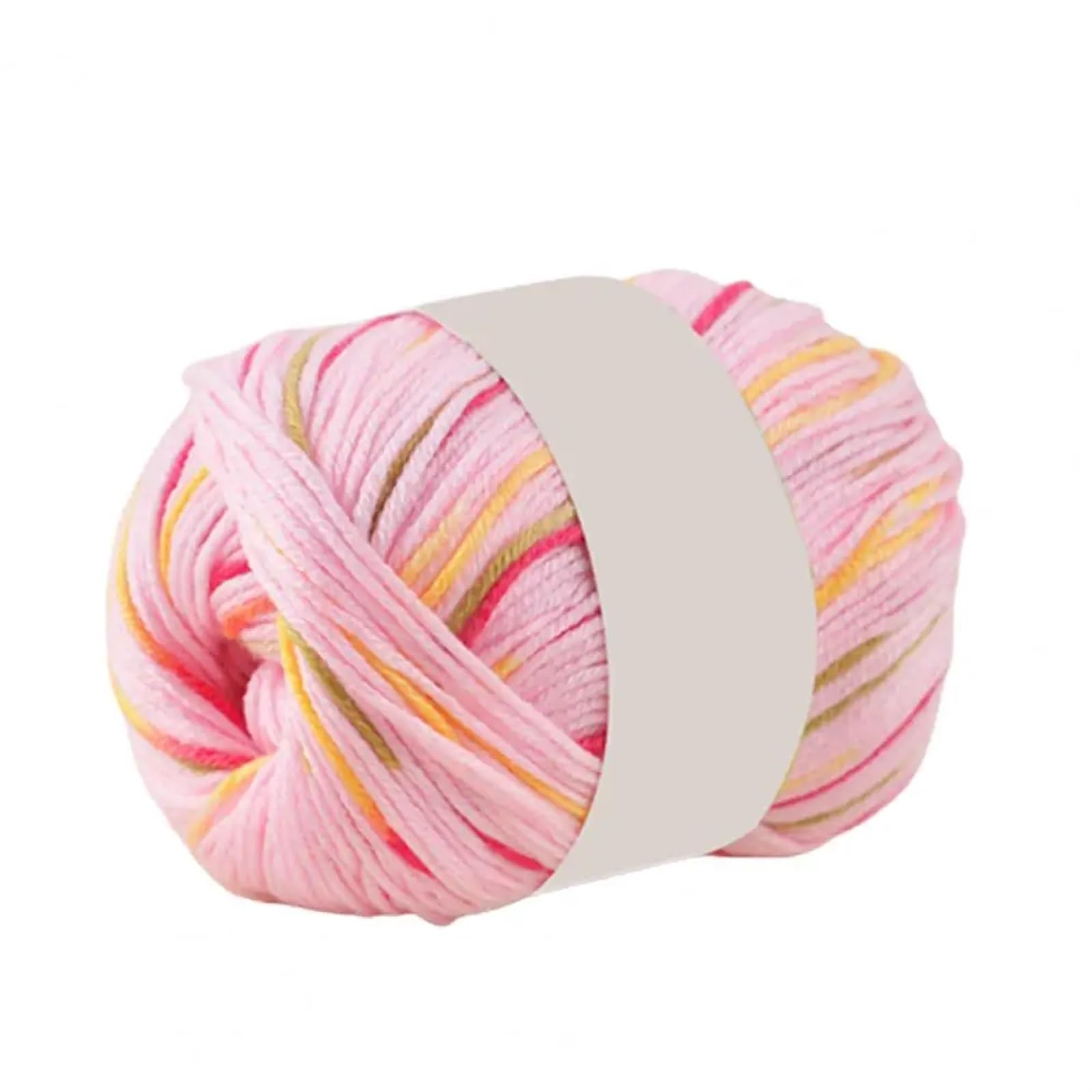 XPJYUA Crochet Yarn Hand-knitted Yarn Wool Crochet Yarn Ball DIY Crafts Woven Crochet Thread for Blanket Scarf Sweater Making Wool Yarn(Pink Mix)