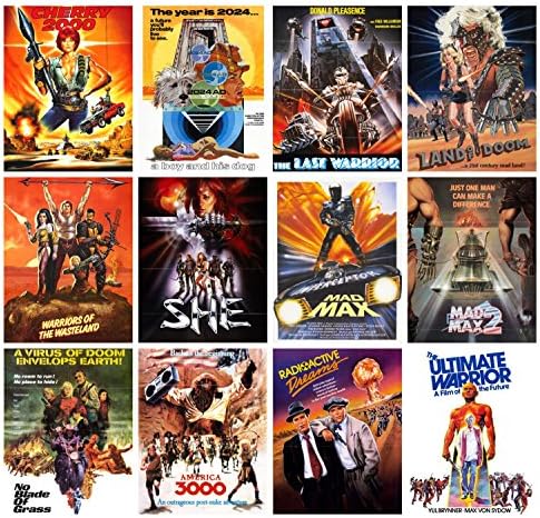 2027 Wall Calendar [12 pages 8"x12"] Postapocalypse Action # Vintage Trash Movie Posters Reprint image 5