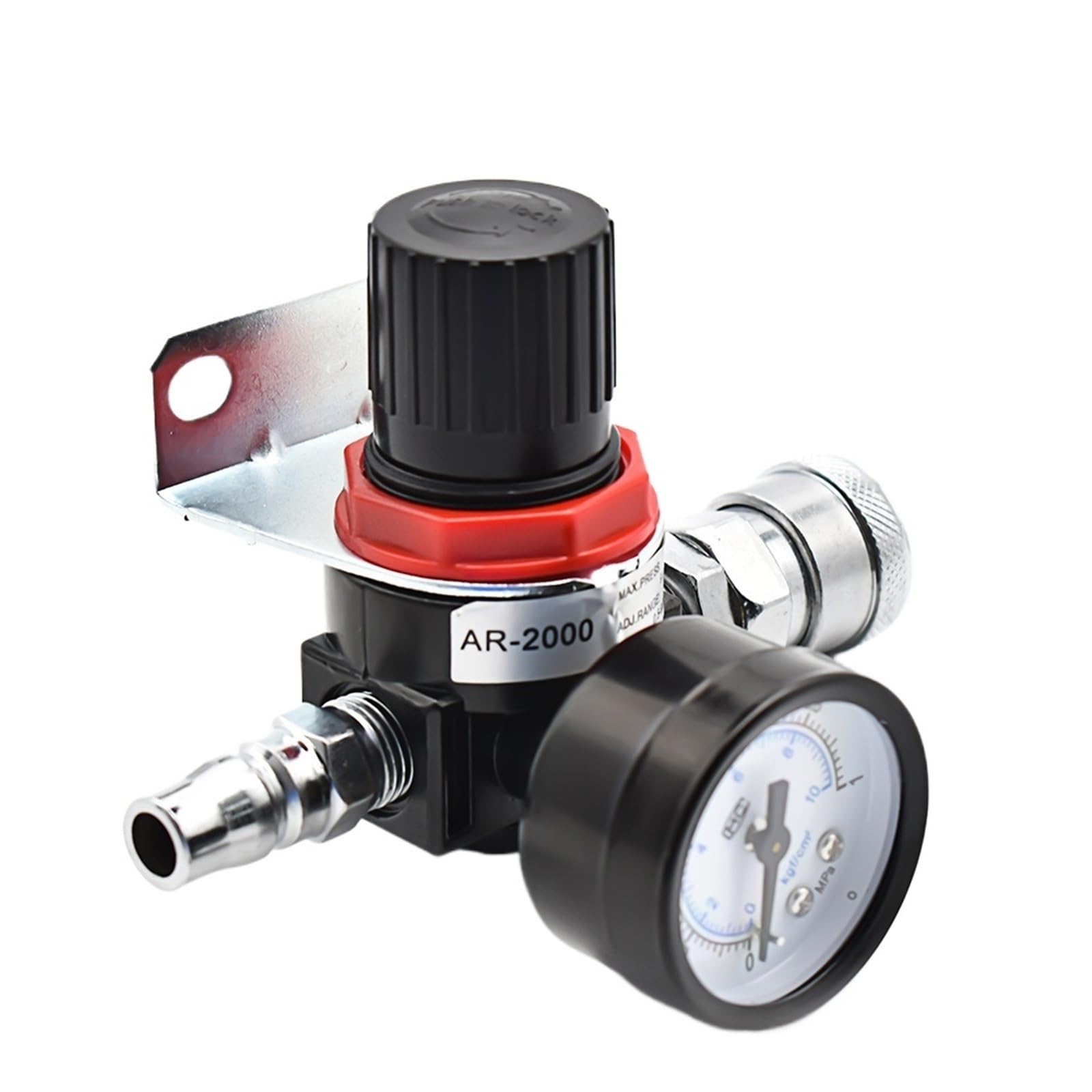 Vanne de régulation pneumatique AR2000 G1/4 compresseur traitement air raccord 10mm