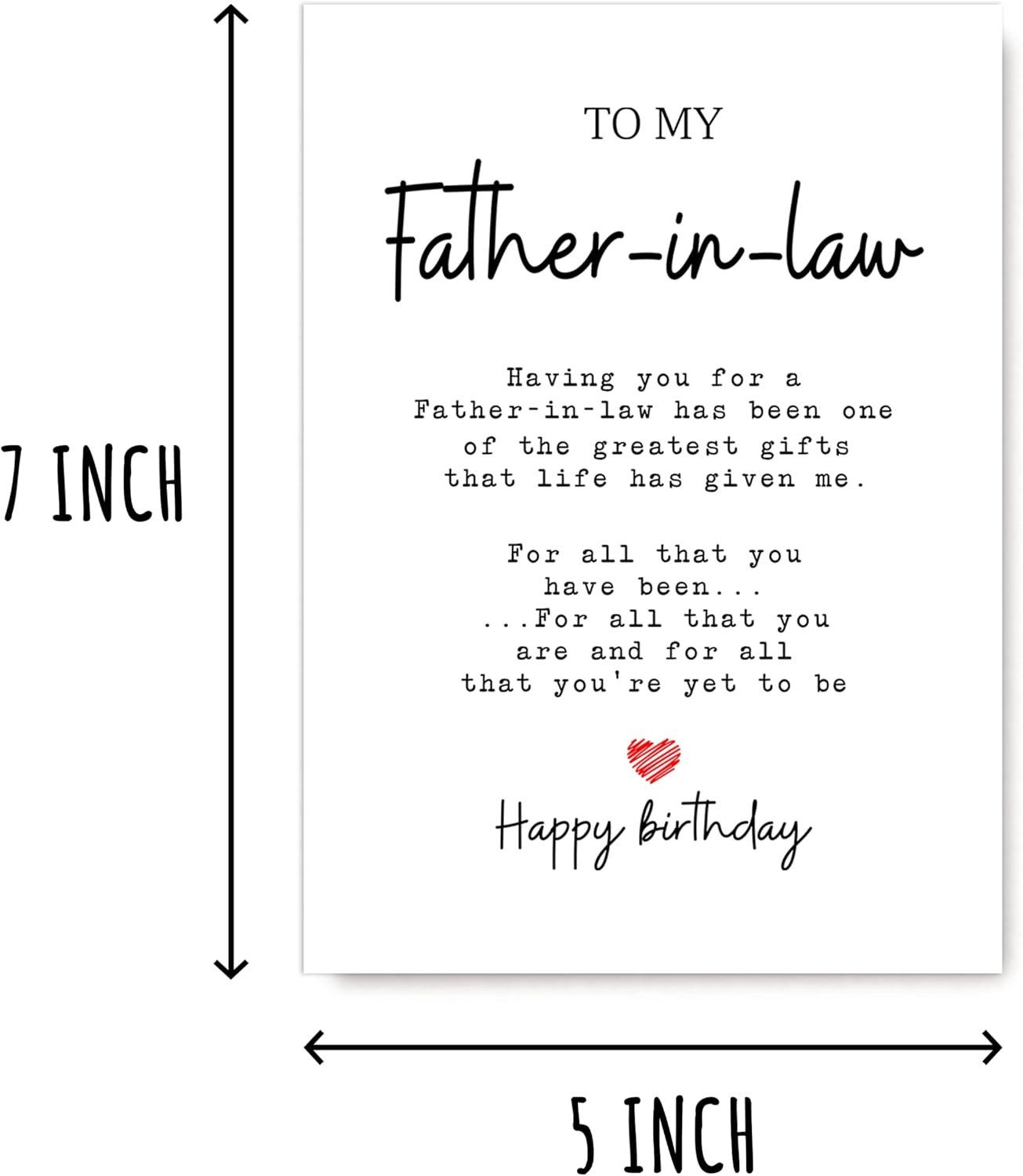 EruditeGifts Father-In-Law Birthday Card - Greatest Gift - 5 x 7 inches - Image 2