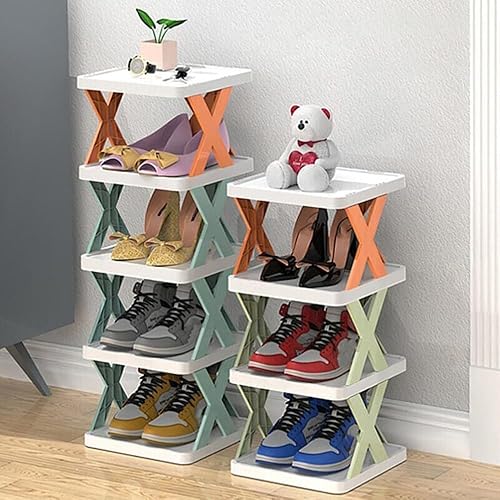 Miniatura 2 de Organizador de almacenamiento de zapatos multicapa, zapatero creativo multicapa, fácil montaje y estructura estable, zapatero expandible para