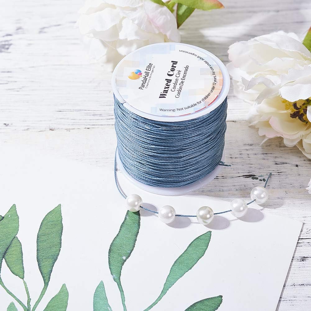 PandaHall Elite about 106m 0.5mm Round Waxed Polyester Cords Thread Beading String Spool for Bracelet Necklace Jewellery Making Macrame Supplies - Image 5