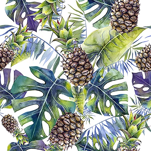 Fotomurale entretela 208x146 papel pintado pegatina hojas de piña hawaiian 3