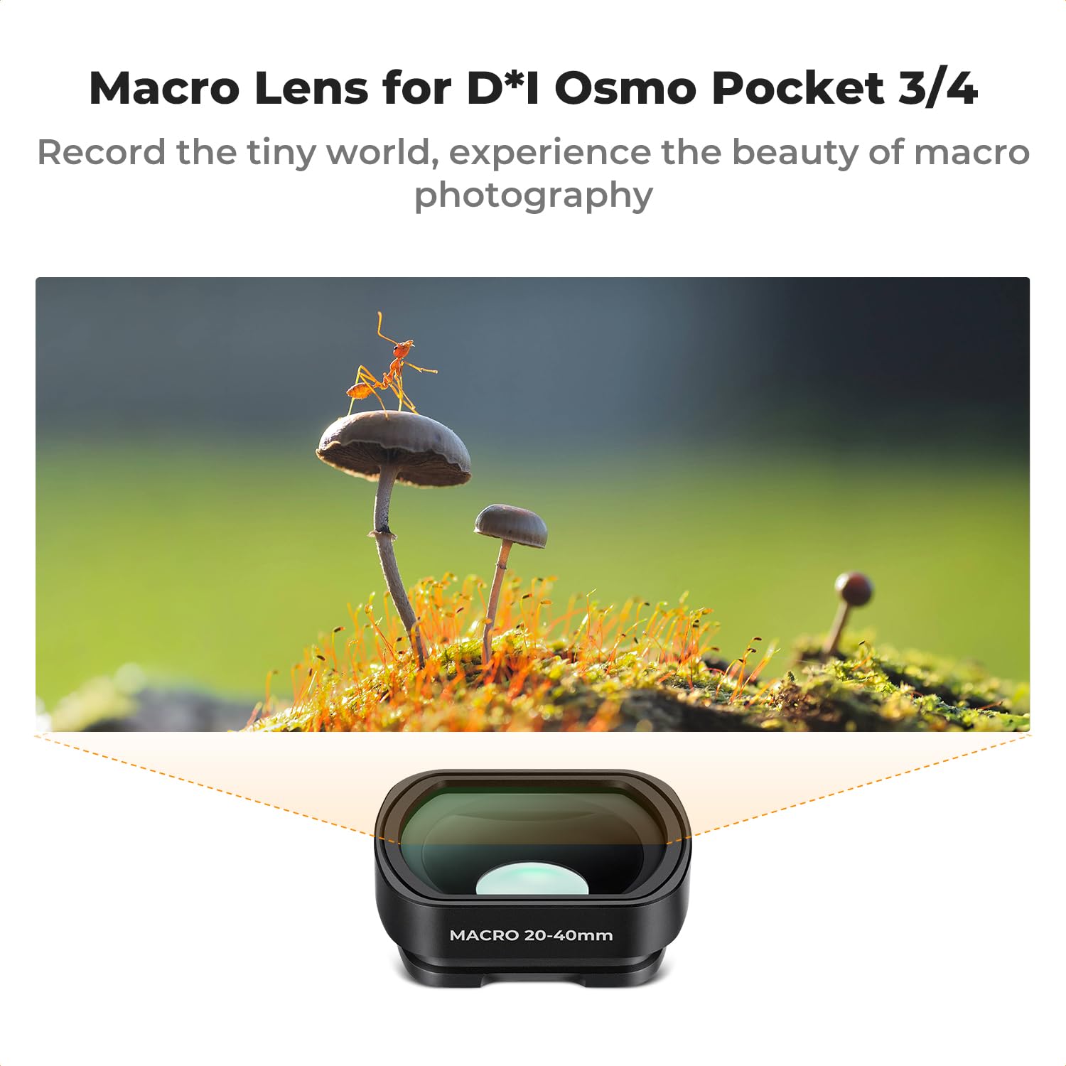 K&F CONCEPT 6-pak filtrów do DJI Osmo Pocket 3, obiektyw makro 10X + obiektyw anamorficzny 1,2 x obiektyw szerokokątny 112° + ND8 + ND32+ ND128, ramka ze stopu magnetycznego ze szkła optycznego