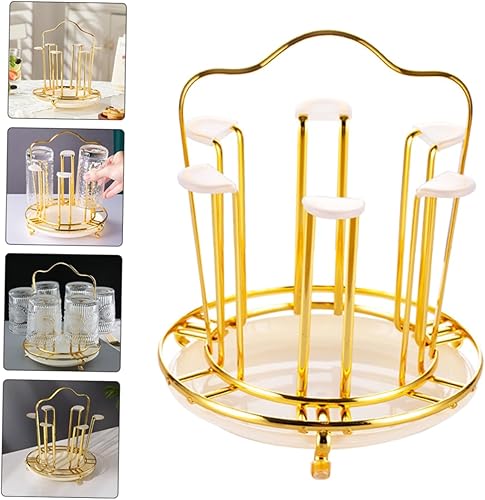 Miniatura 9 de Zerodeko Soporte de secado de tazas Estante de drenaje de tazas Soporte de taza de hierro Soporte de taza de hierro Soporte de secado de botellas