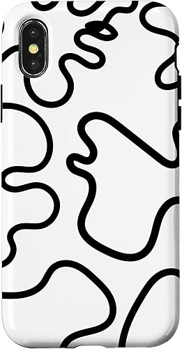 Miniatura 7 de Funda elegante para iPhone 11 con línea ondulada abstracta en blanco y negro