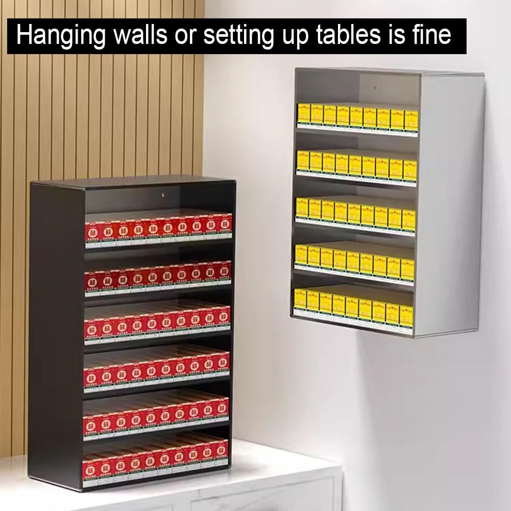 cabinet cigarettes Amazon.com: Cigarette Display Cabinet, Wall Mounted Cigarette Rack 5/10  Pack Of Cigarettes Smooth Rounded Corners Do Not Harm Hands for Market  Store Supermarket Retail ( Color : Silver , Size : 80.5x27x60cm ) : Health  & Household