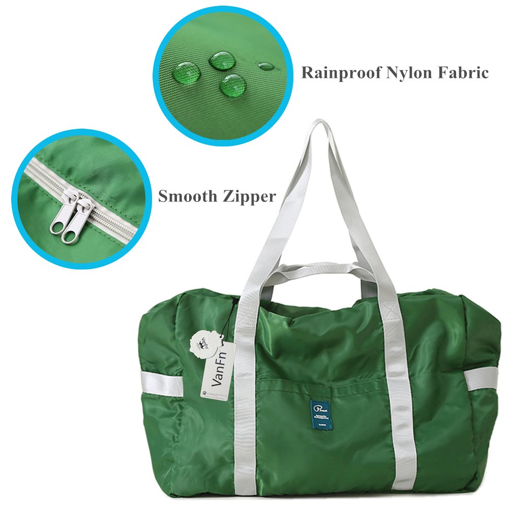 VanFn P.Travel - Bolsa de Viaje Plegable, Deportiva, Bolsa de Gimnasio, Bolsa de Hombro Ligera Deportiva, Bolsa de Lona de Nailon Resistente a la Lluvia para Mujeres y Hombres, Bolsa de Fin de Semana